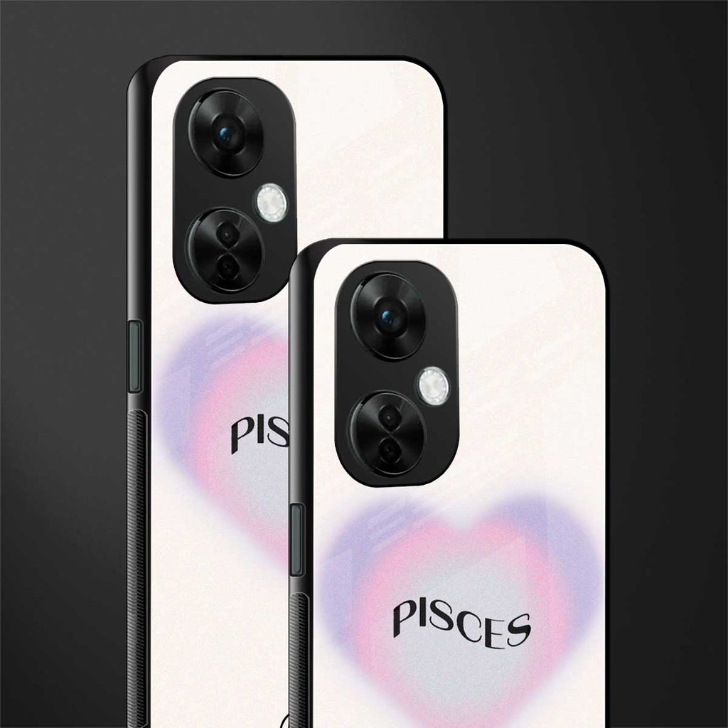pisces minimalistic back phone cover | glass case for oneplus nord ce 3 lite
