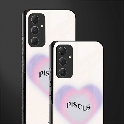 pisces minimalistic back phone cover | glass case for samsung galaxy a54 5g