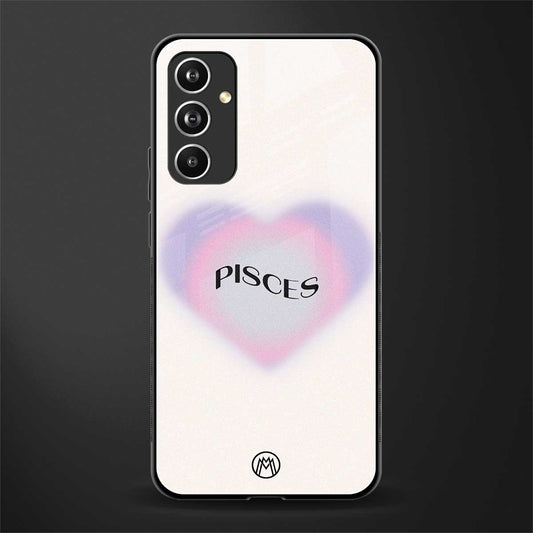 pisces minimalistic back phone cover | glass case for samsung galaxy a54 5g