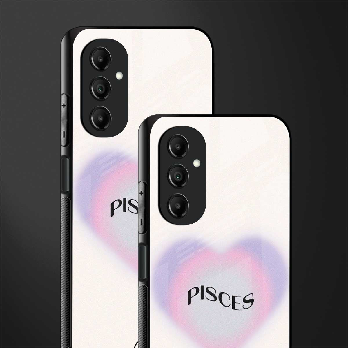 pisces minimalistic back phone cover | glass case for samsung galaxy a14 5g