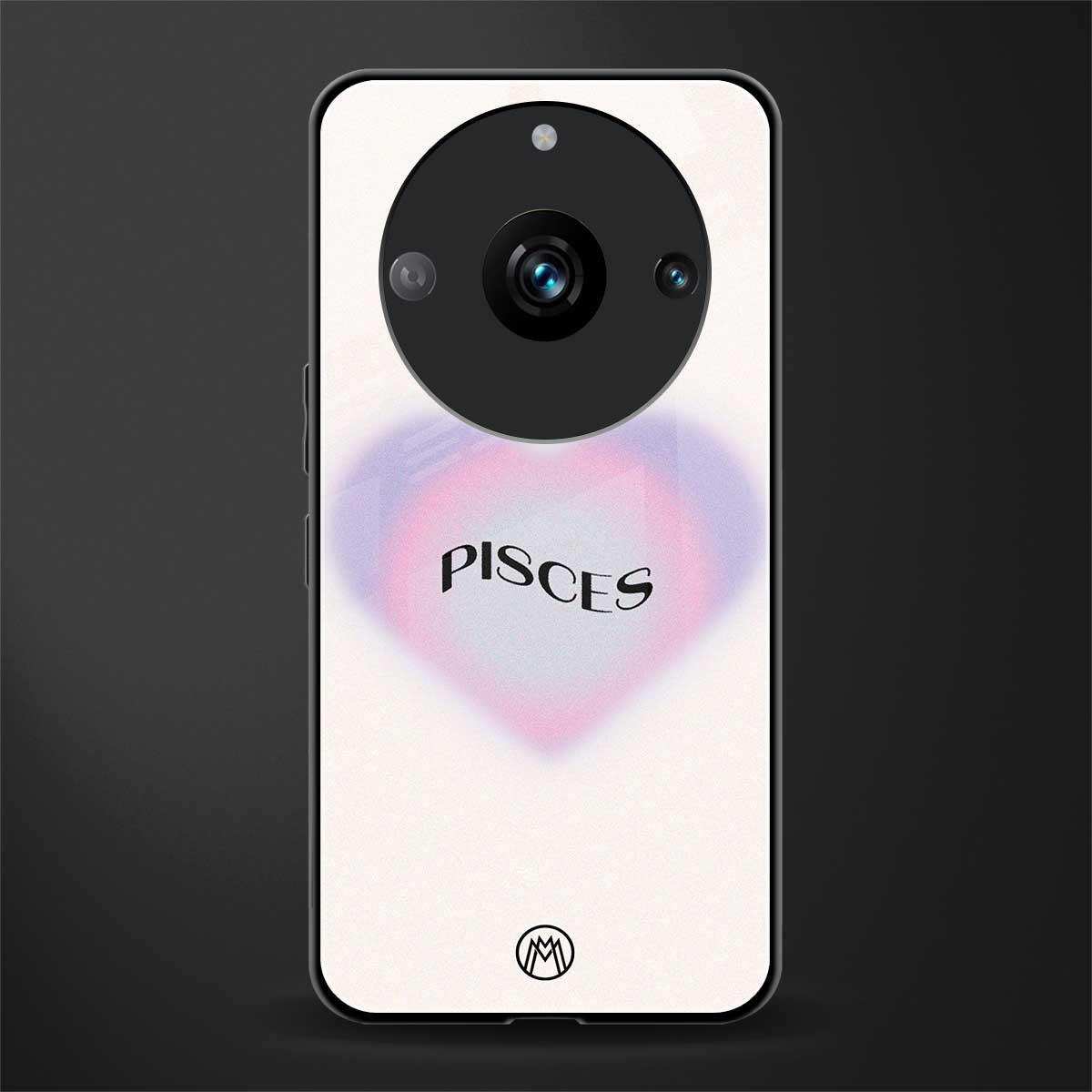 pisces minimalistic back phone cover | glass case for realme 11 pro 5g