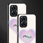 pisces minimalistic back phone cover | glass case for realme c55