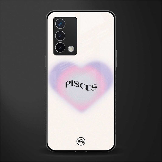 pisces minimalistic back phone cover | glass case for oppo a74 4g