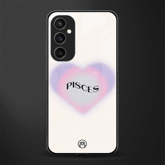 pisces minimalistic back phone cover | glass case for samsung galaxy s23 fe 5g