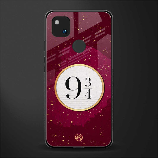 platform nine and three-quarters back phone cover | glass case for google pixel 4a 4g