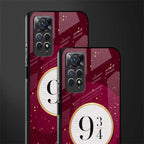 platform nine and three-quarters back phone cover | glass case for redmi note 11 pro plus 4g/5g