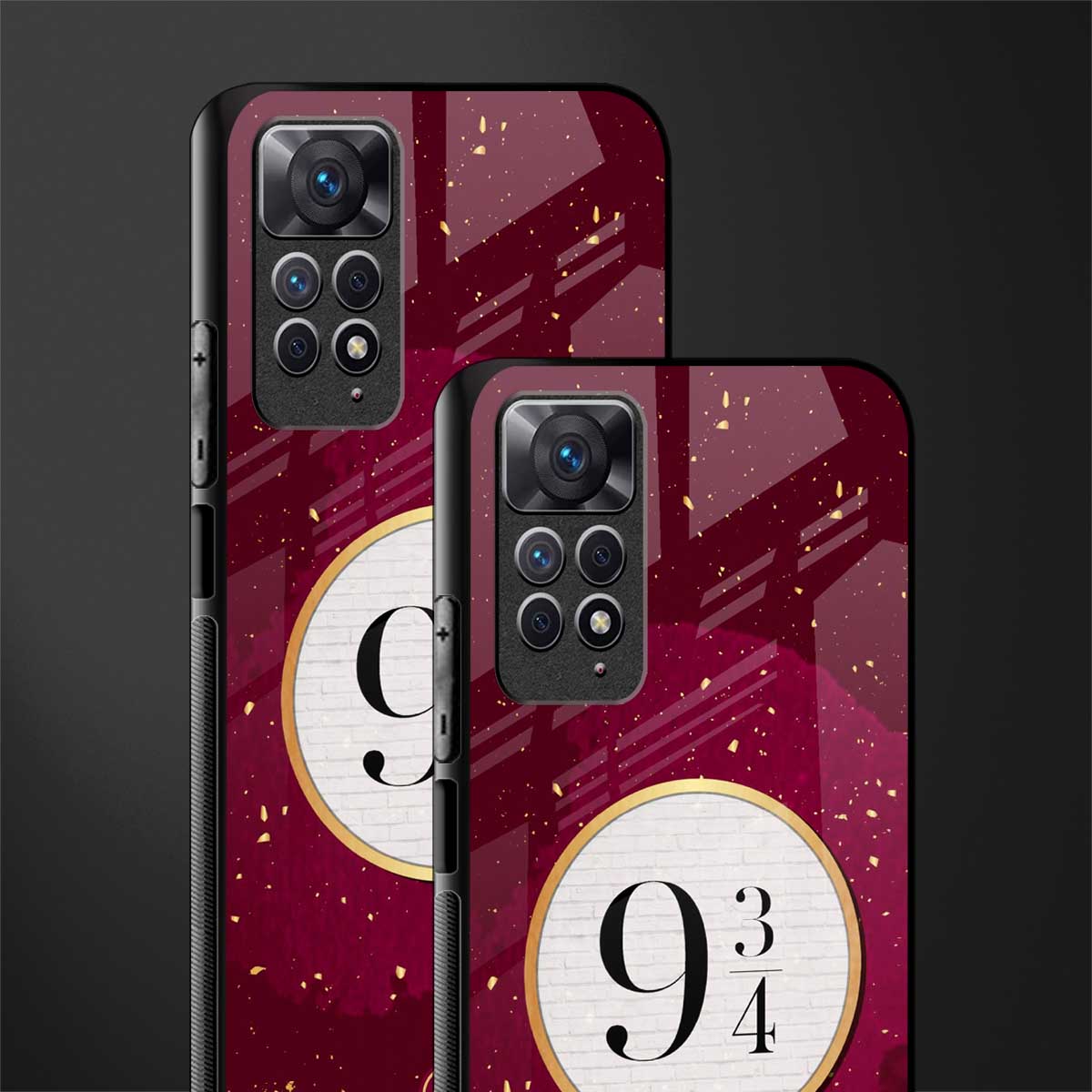 platform nine and three-quarters back phone cover | glass case for redmi note 11 pro plus 4g/5g