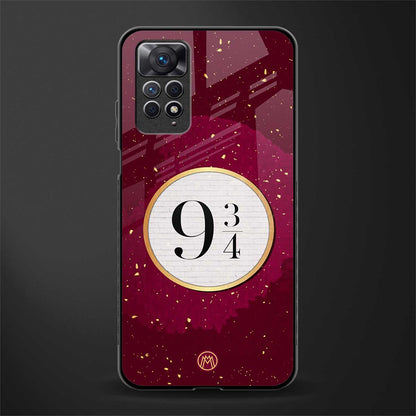 platform nine and three-quarters back phone cover | glass case for redmi note 11 pro plus 4g/5g