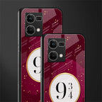 platform nine and three-quarters back phone cover | glass case for oppo f21 pro 4g