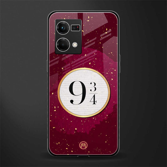 platform nine and three-quarters back phone cover | glass case for oppo f21 pro 4g