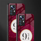 platform nine and three-quarters back phone cover | glass case for xiaomi 12 pro