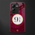platform nine and three-quarters back phone cover | glass case for vivo v25 pro 5g