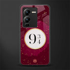 platform nine and three-quarters back phone cover | glass case for vivo v25 pro 5g
