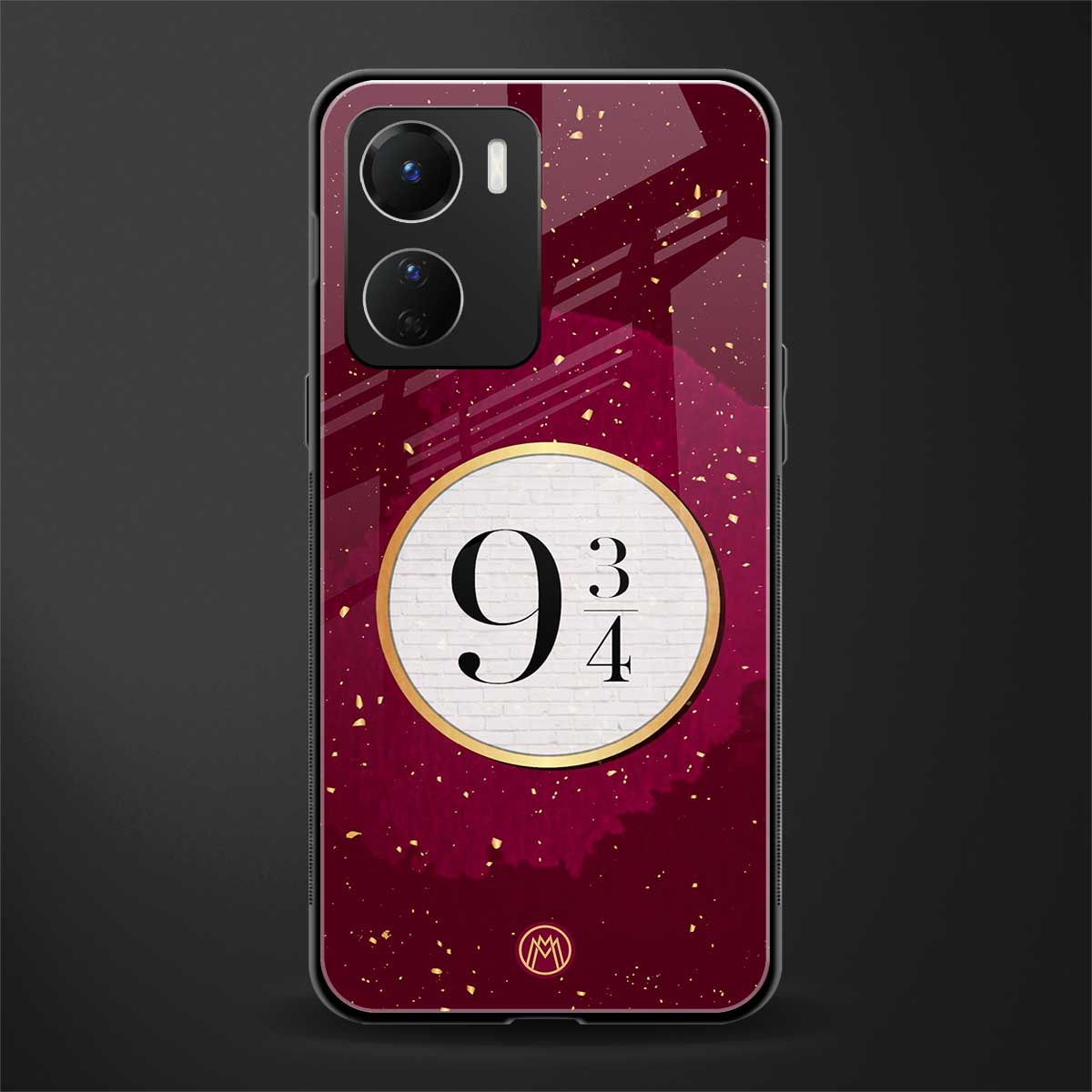 platform nine and three-quarters back phone cover | glass case for vivo y16