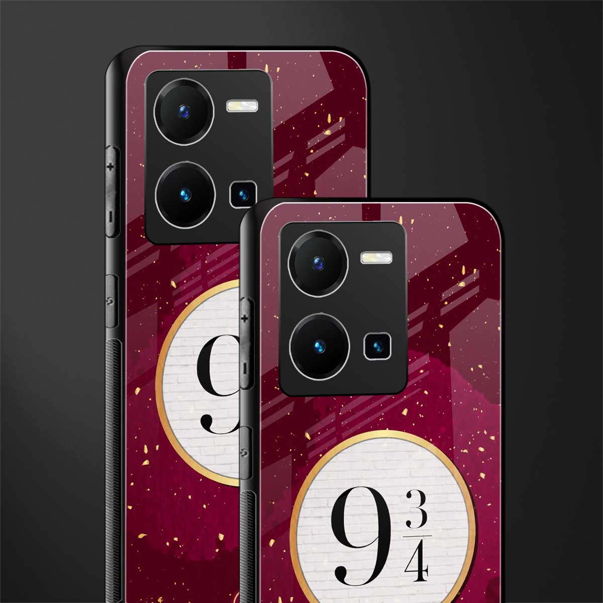 platform nine and three-quarters back phone cover | glass case for vivo y35 4g