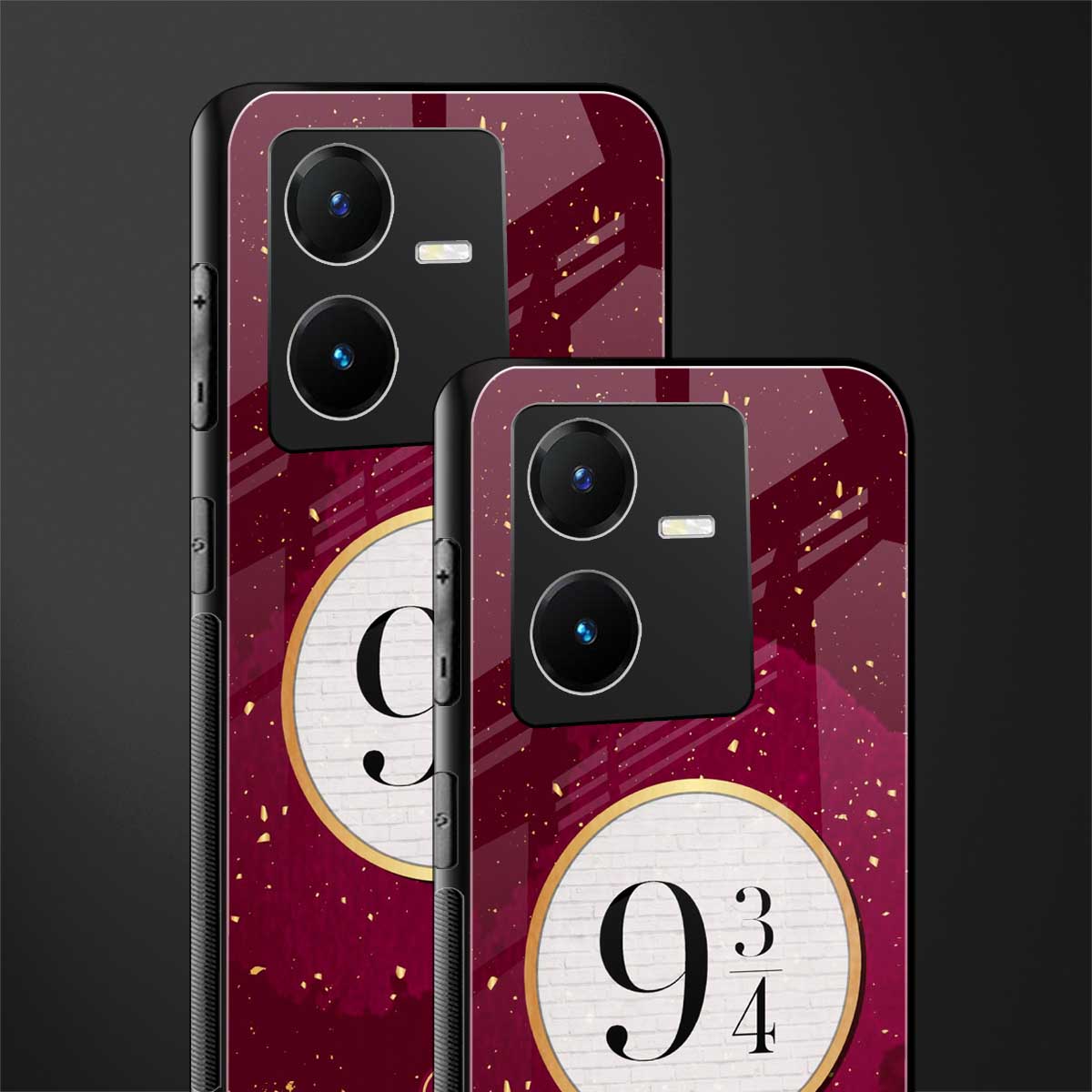 platform nine and three-quarters back phone cover | glass case for vivo y22