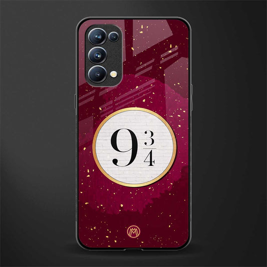 platform nine and three-quarters back phone cover | glass case for oppo reno 5
