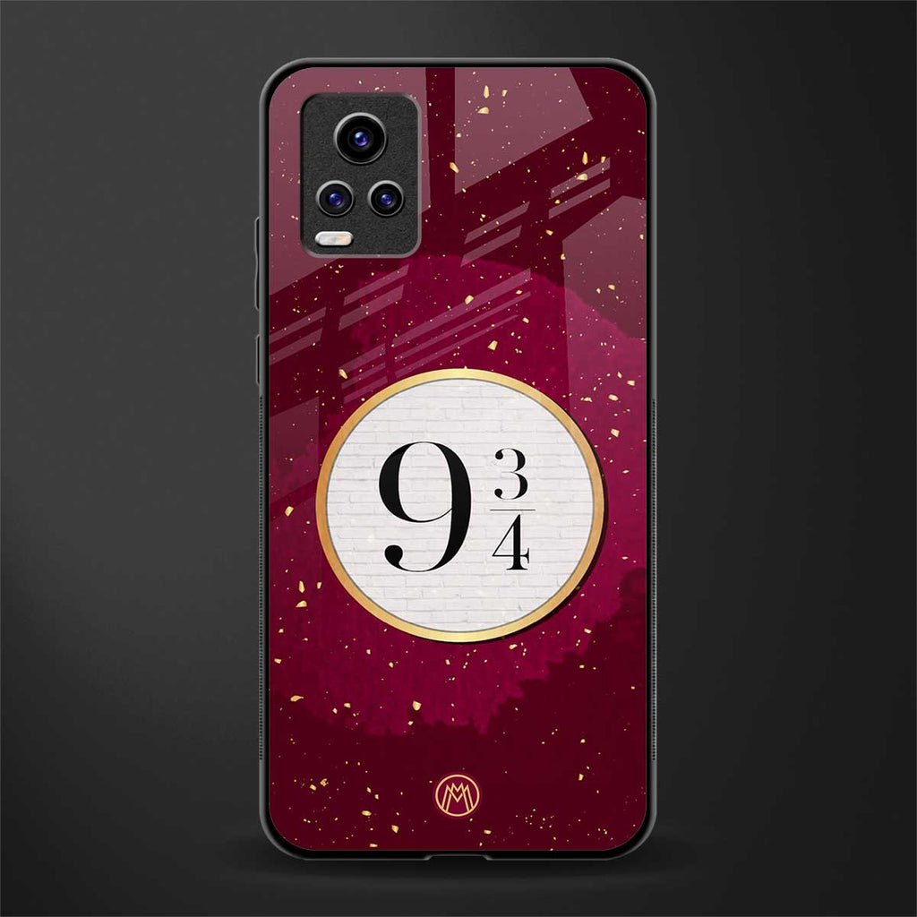 platform nine and three-quarters back phone cover | glass case for vivo v21e 4g