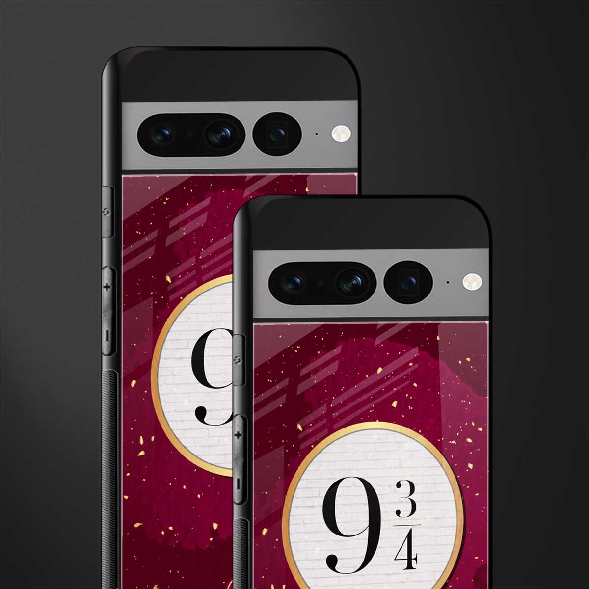 platform nine and three-quarters back phone cover | glass case for google pixel 7 pro