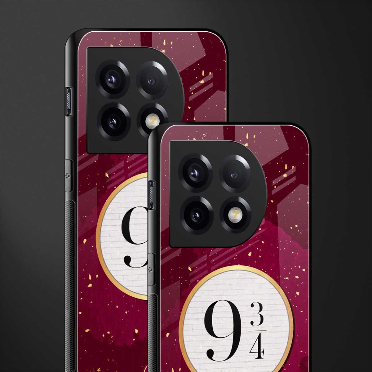 platform nine and three-quarters back phone cover | glass case for oneplus 11