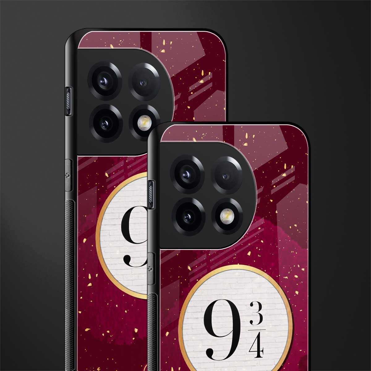 platform nine and three-quarters back phone cover | glass case for oneplus 11r