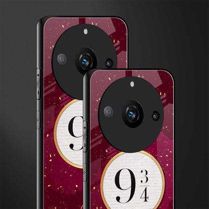 platform nine and three-quarters back phone cover | glass case for realme 11 pro 5g