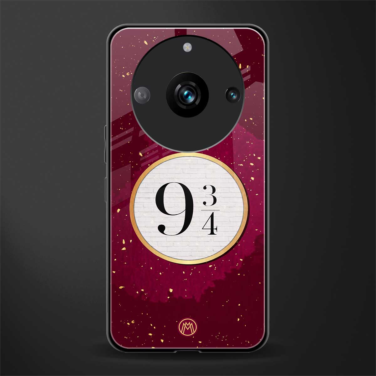 platform nine and three-quarters back phone cover | glass case for realme 11 pro 5g