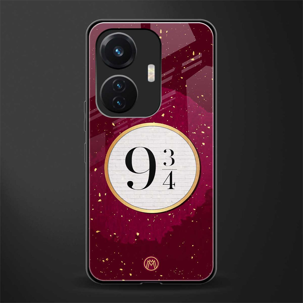 platform nine and three-quarters back phone cover | glass case for vivo t1 44w 4g