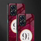 platform nine and three-quarters back phone cover | glass case for realme c55