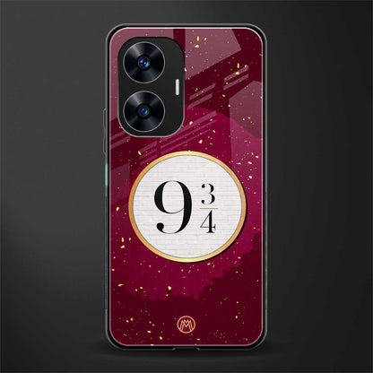 platform nine and three-quarters back phone cover | glass case for realme c55