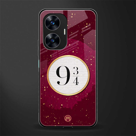 platform nine and three-quarters back phone cover | glass case for realme c55