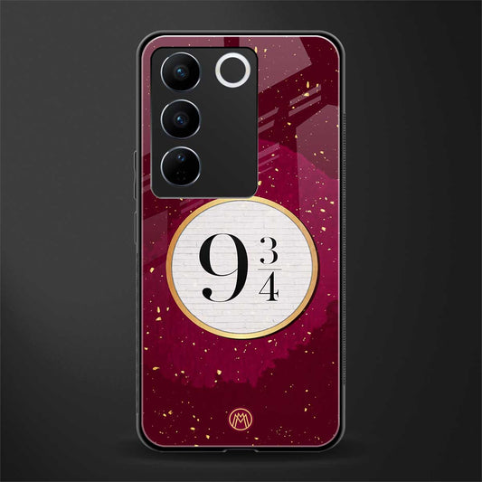 platform nine and three-quarters back phone cover | glass case for vivo v27 pro 5g