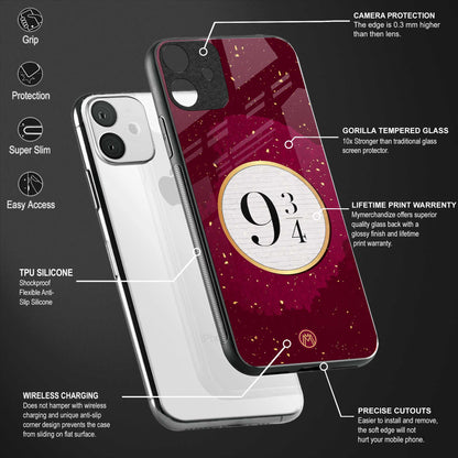 platform nine and three-quarters back phone cover | glass case for vivo v25-5g