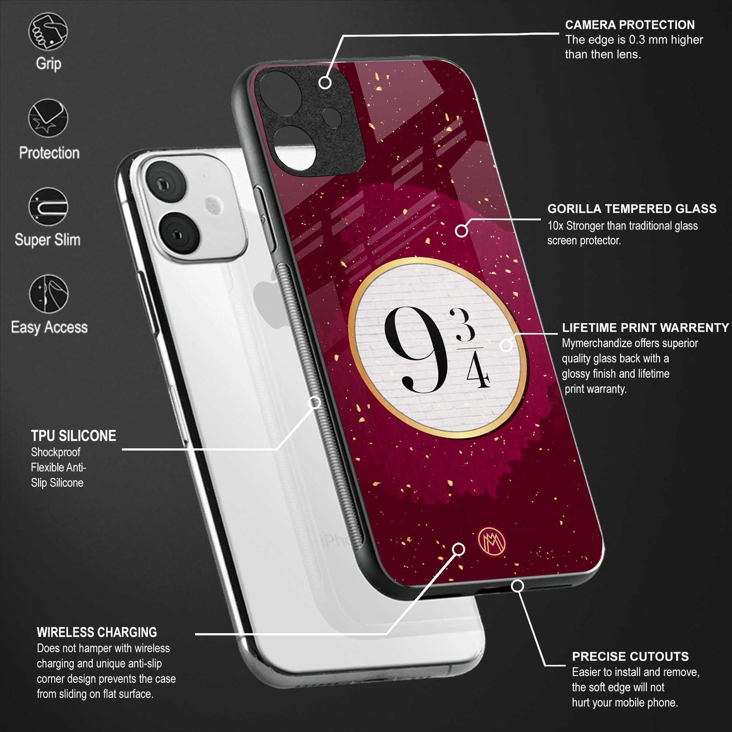 platform nine and three-quarters back phone cover | glass case for samsung galaxy a53 5g