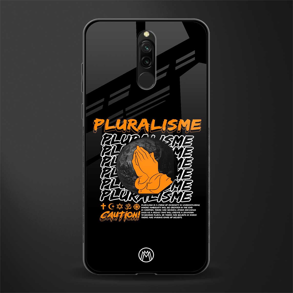 pluralisme glass case for redmi 8 image