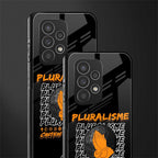 pluralisme back phone cover | glass case for samsung galaxy a73 5g