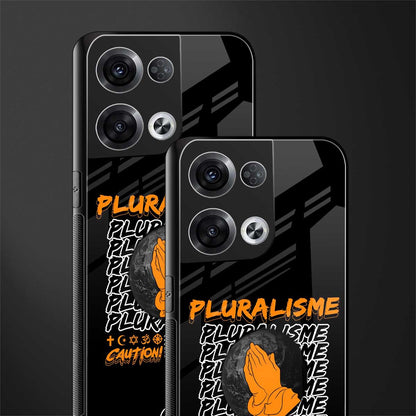 pluralisme back phone cover | glass case for oppo reno 8