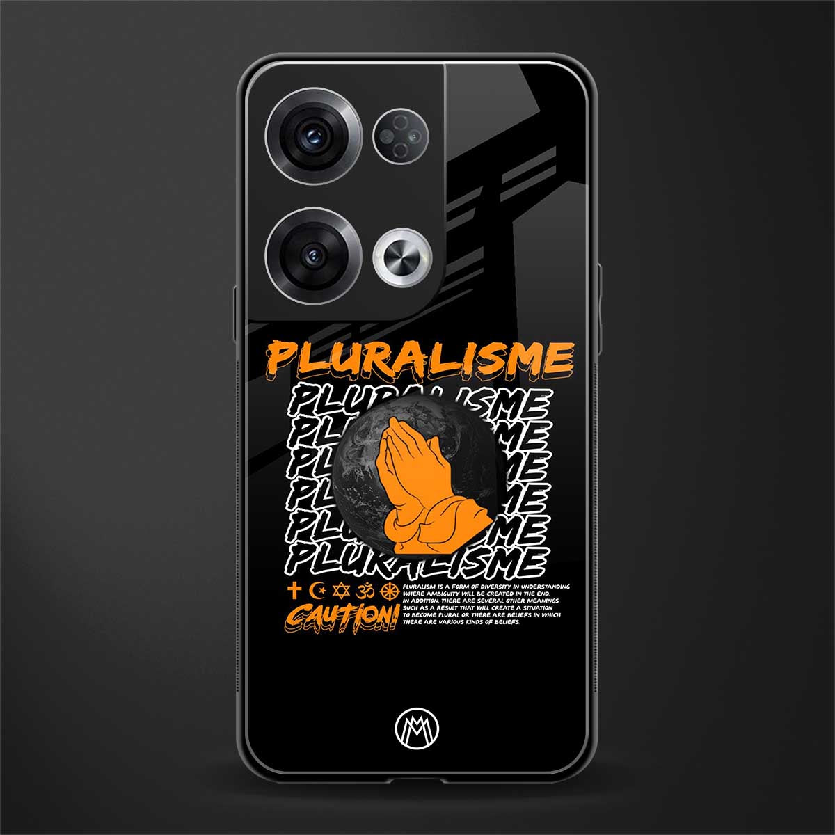 pluralisme back phone cover | glass case for oppo reno 8