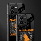 pluralisme back phone cover | glass case for vivo v25-5g