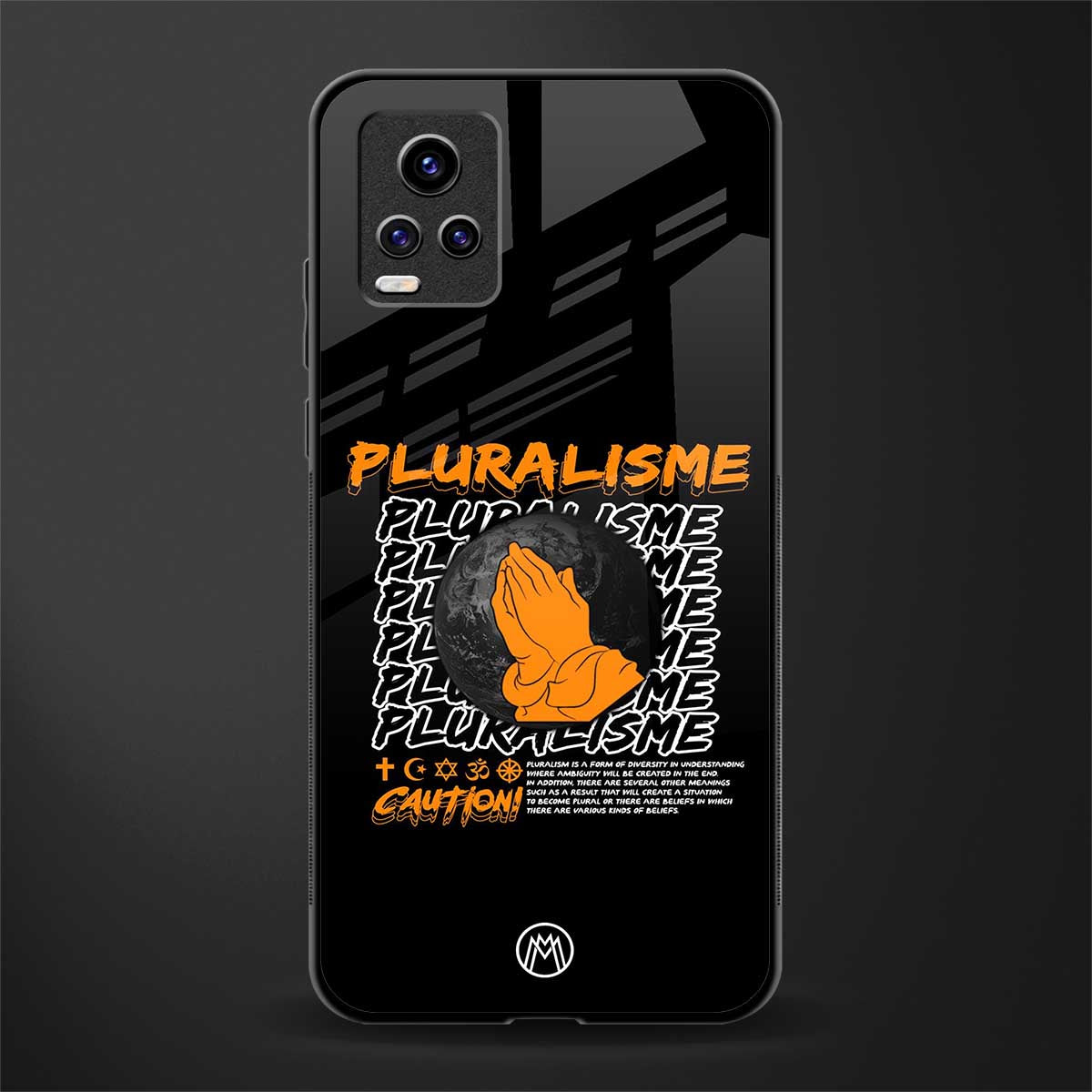 pluralisme back phone cover | glass case for vivo v21e 4g