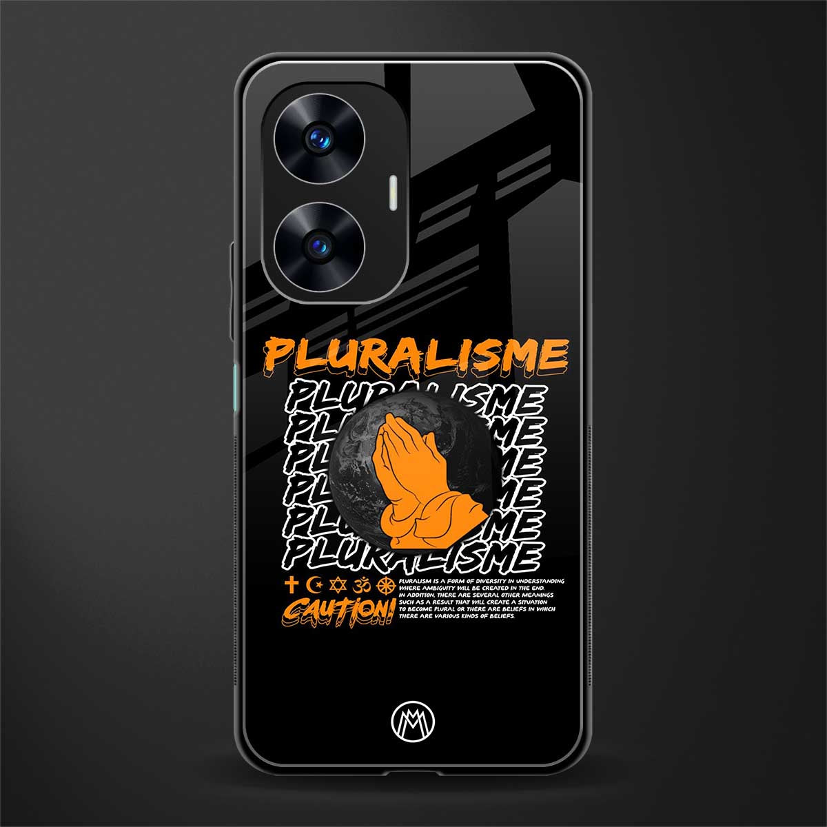 pluralisme back phone cover | glass case for realme c55