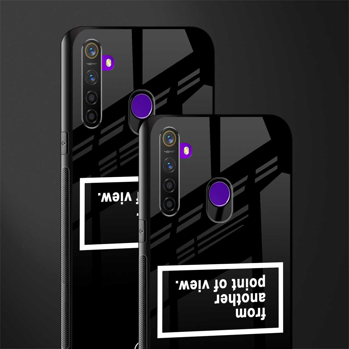 point of view black edition glass case for realme 5i image-2