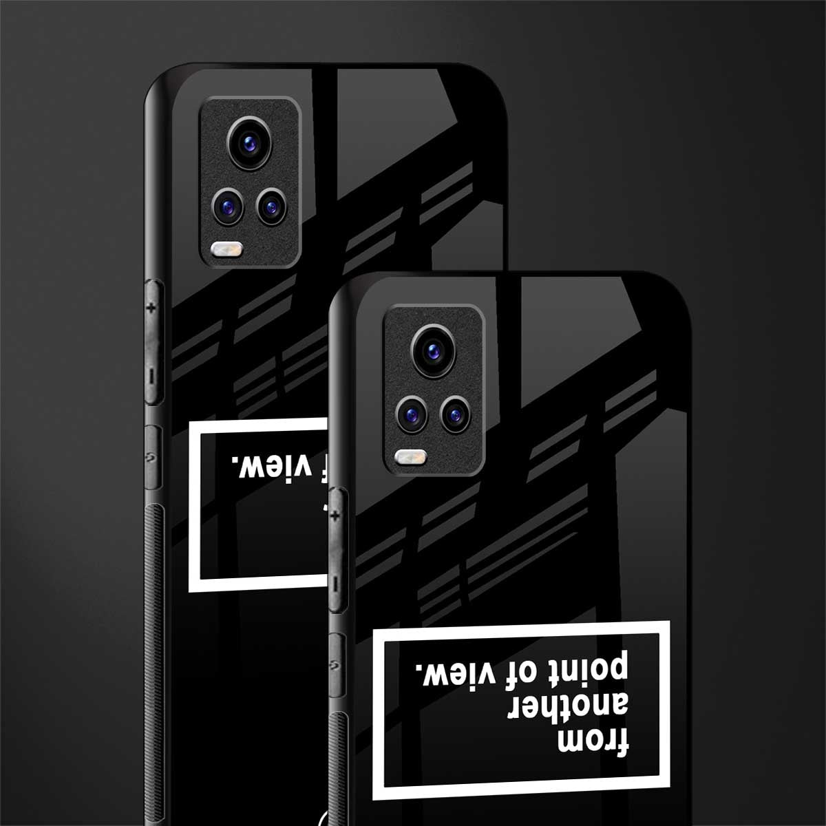 point of view black edition back phone cover | glass case for vivo y73