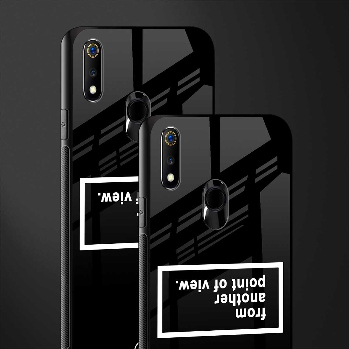 point of view black edition glass case for realme 3 image-2