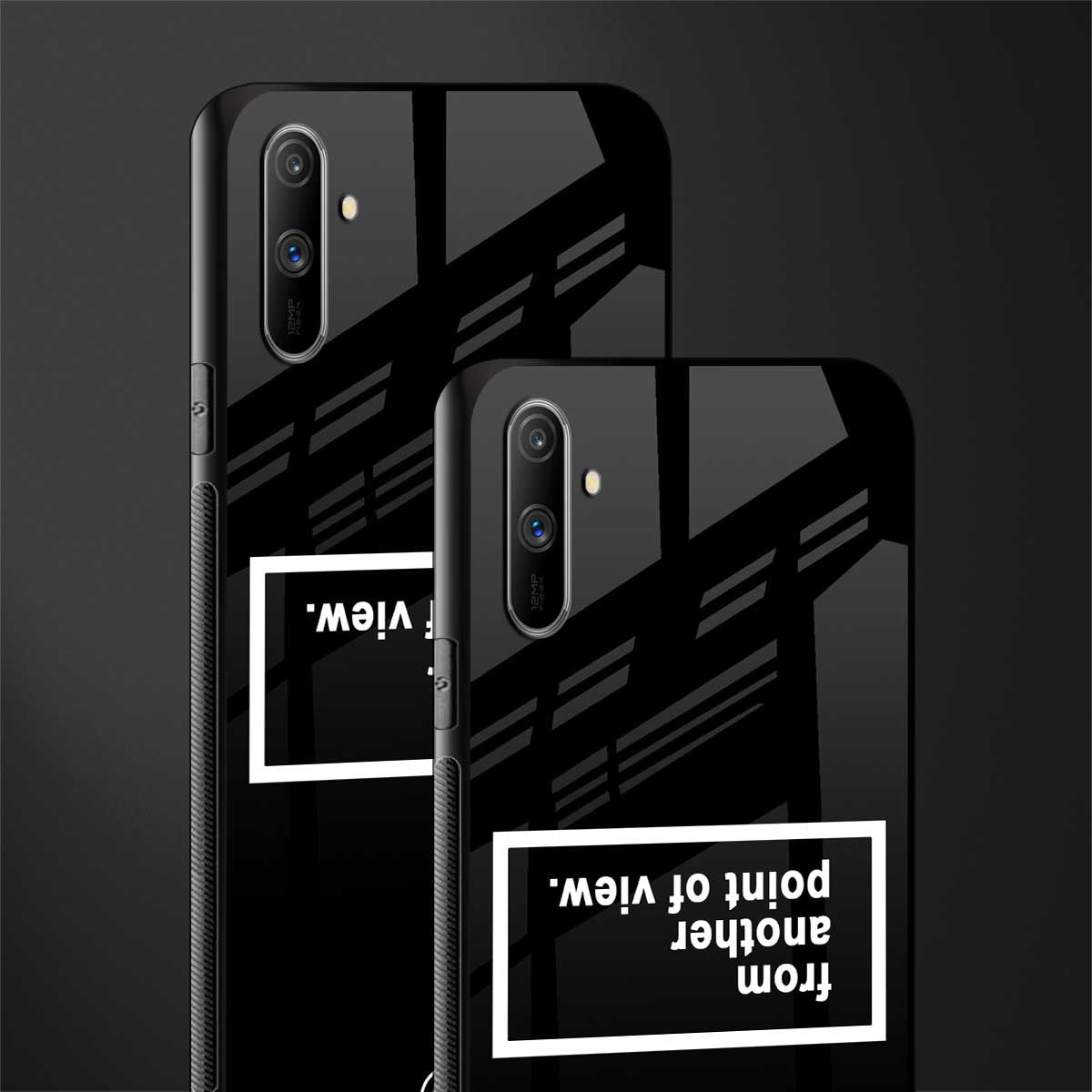 point of view black edition glass case for realme c3 image-2