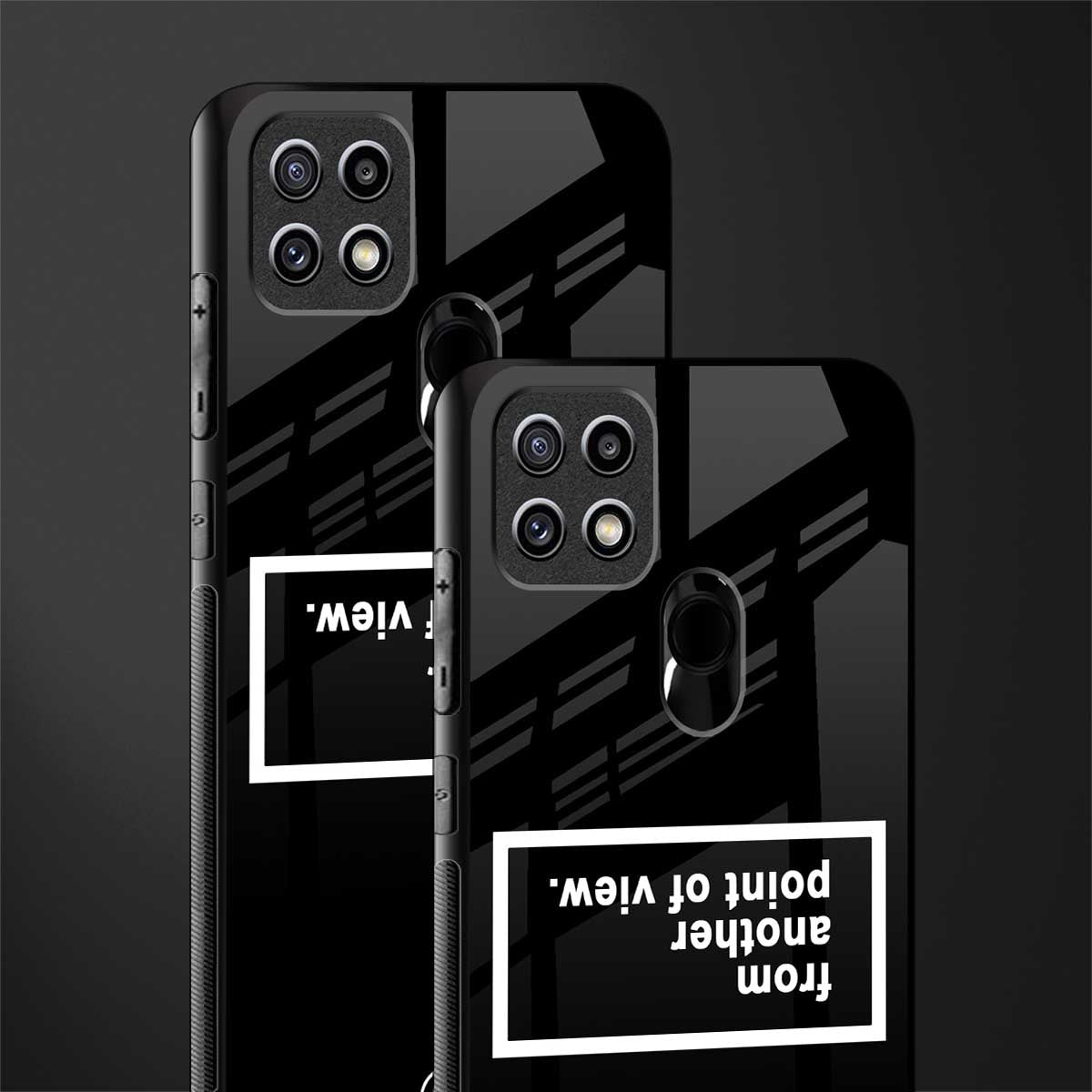 point of view black edition glass case for oppo a15 image-2