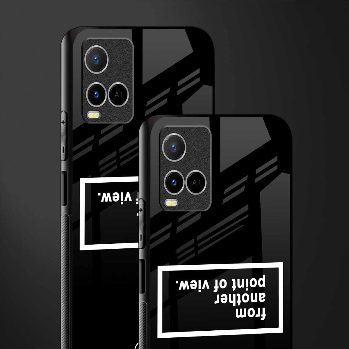 point of view black edition glass case for vivo y21e image-2