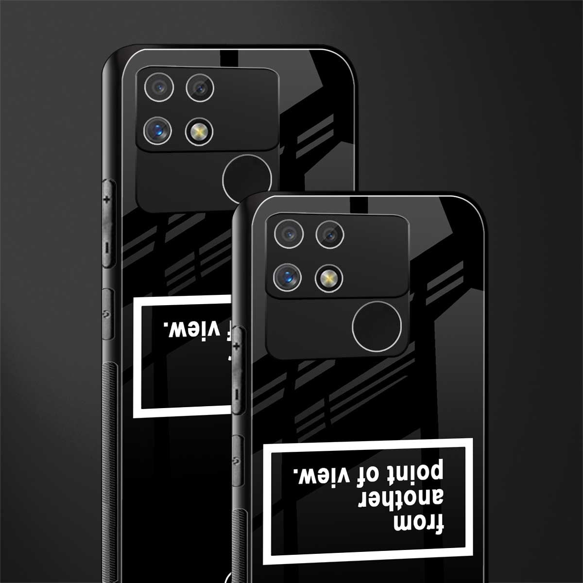 point of view black edition back phone cover | glass case for realme narzo 50a