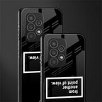 point of view black edition back phone cover | glass case for samsung galaxy a53 5g