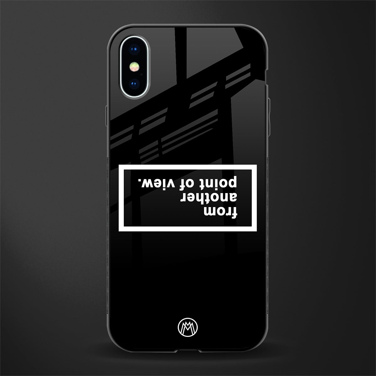 point of view black edition glass case for iphone xs image